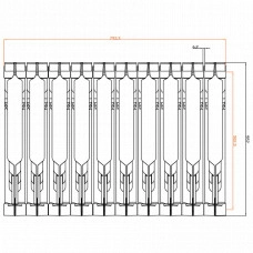 Радиатор биметаллический ATM Thermo Metallo 500 80 6 секций