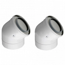 Колено дымохода 45° Bosch AZ 394 (DN60/100, комплект 2 шт.)