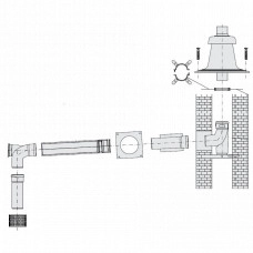 Комплект дымоудаления Buderus GA для котлов Logamax GB162 DN 110