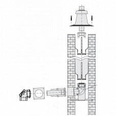 Комплект дымоудаления Buderus GA-K для котлов Logamax GB162 DN 110/160