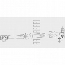 Комплект дымоудаления Buderus GAF-K для котлов Logamax GB062/GB172 DN 80/125