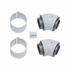 Отвод для труб Vaillant DN 80/125 РР, 45°, комплект 2 шт