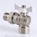 Шаровой кран Valtec Base угловой с полусгоном 1/2 вн.-нар. с белой ручкой