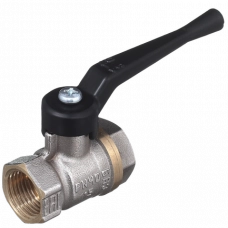 Кран никелированный шаровый БАЗ НК 11Б27п1 2” вр/вр, рычаг