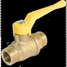 Кран шаровой БАЗ 11Б27П Ду15 А12 газ 1/2” нр/нр рычаг