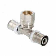 Пресс-фитинг тройник Valtec с переходом на обжим. соед. 20-15-20 мм