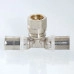 Пресс-фитинг тройник Valtec с переходом на обжим. соед. 20-15-20 мм