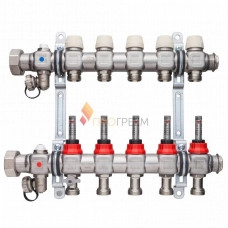 Коллектор распределительный Kermi x-net Komfort 1" со встроенными расходомерами для 10 контуров