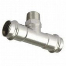 Пресс-тройник из нержавеющей стали Valtec нар. р. 15х1/2