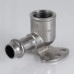 Пресс-угольник (водорозетка) 90° из нержавеющей стали Valtec вн. р. 22 мм x 3/4