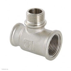Тройник латунный Valtec с переходом на нар.р. 3/4"-1/2"-3/4"