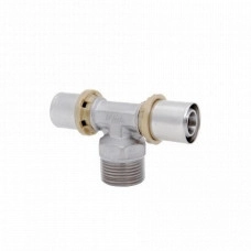 Пресс-фитинг тройник ICMA 16х2.0 с наружной резьбой 1/2" (81407ADGH06)