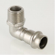 Пресс-угольник 90° из нержавеющей стали Valtec нар. р. 22 мм x 1/2