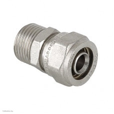 Соединитель прямой обжимной Valtec 16 мм х 1/2" с переходом на наружную резьбу