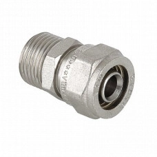 Соединитель прямой обжимной Valtec 20 мм х 1/2" с переходом на наружную резьбу