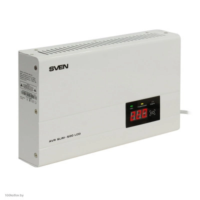 Стабилизатор напряжения Sven AVR Slim - 500 LCD купить в Минске в ...