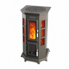 Печь отопительная Термофор Статика Секста чёрная бронза