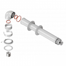 Комплект дымохода стандарт Krats KTS-02F-075 (60/100 L=900мм, в комплекте фланец)