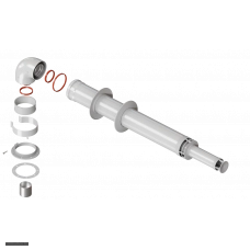 Комплект дымохода универсальный антилёд Krats KTL-01-075 (60/100, 750мм)