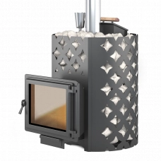 Печь для бани Этна 24 (Панорама) Закрытая каменка
