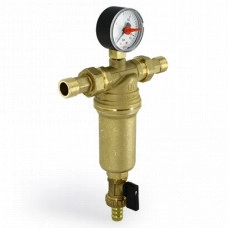 Фильтр промывной Uni-fitt 214A2300 (ВН с редукционными соединениями со сливным шаровым краном и манометром  Размер:1/2')