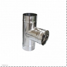 Тройник-К 90° отвод по конденсату (папа) для ревизии Ferrum f4726 (430/0,5 мм / полимер 200° /белый) d 130