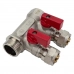 Коллектор универсальный для МП труб с шар. кранами и евроконусом Aqualink FM 3/4", 16x2 (СС03933)