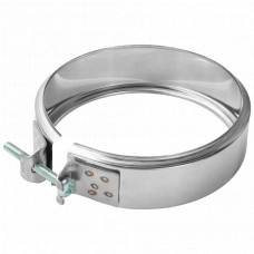 Хомут обжимной Ferrum f6121 для стального дымохода (430/0,5 мм / эмаль /600° черная) d 130