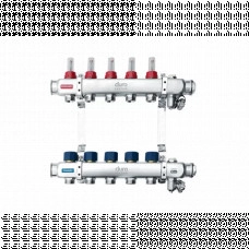 Коллектор Duro System для центр. отопл. 1" R-8-секционный, нерж. ст. E-D/S-RN-CO-8