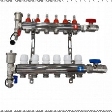Коллектор Gappo G421.6 (регулируемый, с расходомерами, 1x3/4, 6 вых., в комплекте, латунь)