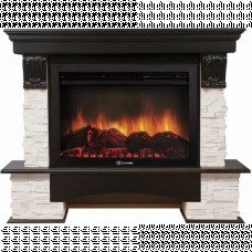 Портал Firelight Pietra 25S (камень белый, венге)