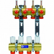 Коллектор Giacomini R553F 1"x3/4"E/3 контуров, с расходомером