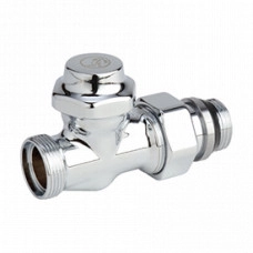 Клапан для полотенцесушителя отсечной прямой хром. глянц. с НР 1/2"х16 и герм. прокладкой GIACOMINI T31CX003 T31CX003