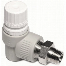 П/П Вентиль радиаторный термостат. угловой 20х1/2" (белый) Wavin SVER020RXX