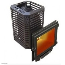 Печь для бани Пегас 16 чугун панорама сетка премиум