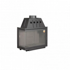 Топка каминная ЭкоКамин Альфа 1000 LB два стекла левая чёрный шамот