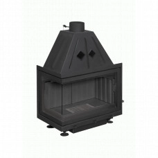 Топка каминная ЭкоКамин Альфа 700 L два стекла левая чёрный шамот