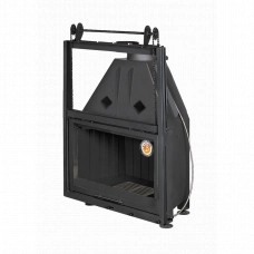 Топка каминная ЭкоКамин Альфа 800 КB с контргрузом черный шамот