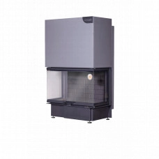 Топка каминная ЭкоКамин Дельта 1000 принтинг черный шамот