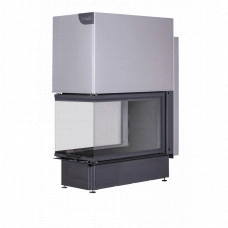 Топка каминная ЭкоКамин Дельта 900B принтинг черный шамот