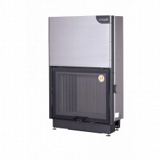 Топка каминная ЭкоКамин Вега 1000MPB принтинг подовое горение черный шамот