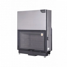 Топка каминная ЭкоКамин Вега 1200 принтинг подовое горение черный шамот