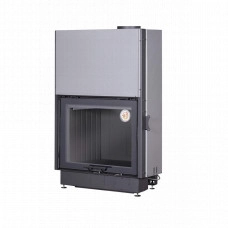 Топка каминная ЭкоКамин Вега 800 PB подовое горение принтинг черный шамот