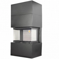 Камин ЭкоКамин Родос 800 черный, шамот белый (KRN800BW)