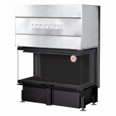 Топка каминная ЭкоКамин Дельта 1000 KB (черный шамот)