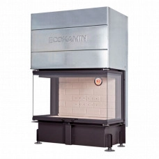 Топка каминная ЭкоКамин Дельта 1000P три стекла принтинг подовое горение