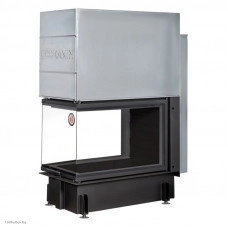 Топка каминная ЭкоКамин Дельта 900PВ три стекла принтинг черный шамот подовая