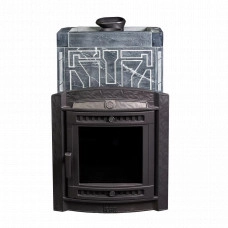 Печь для бани ProMetall Атмосфера XL в облицовке Талькохлорит УЗОР №7