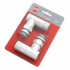 Набор дизайн-вентелей Royal Thermo PIANO угловой (белый) 1/2" (RTE 56.0012)