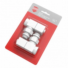 Набор дизайн-вентелей Royal Thermo CUBE угловой (белый)1/2" (RTE 56.0007)